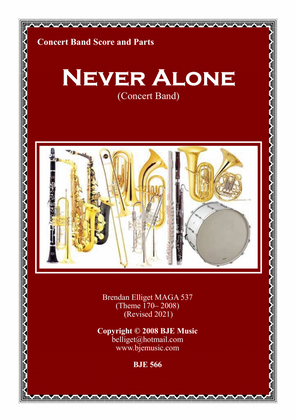 Never Alone - Concert Band Score and Parts PDF