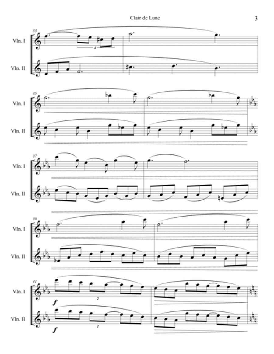 Clair de Lune (Violin Duet) image number null