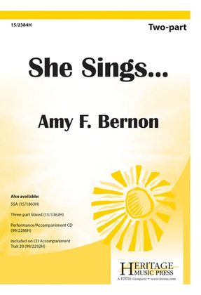 Book cover for She Sings...