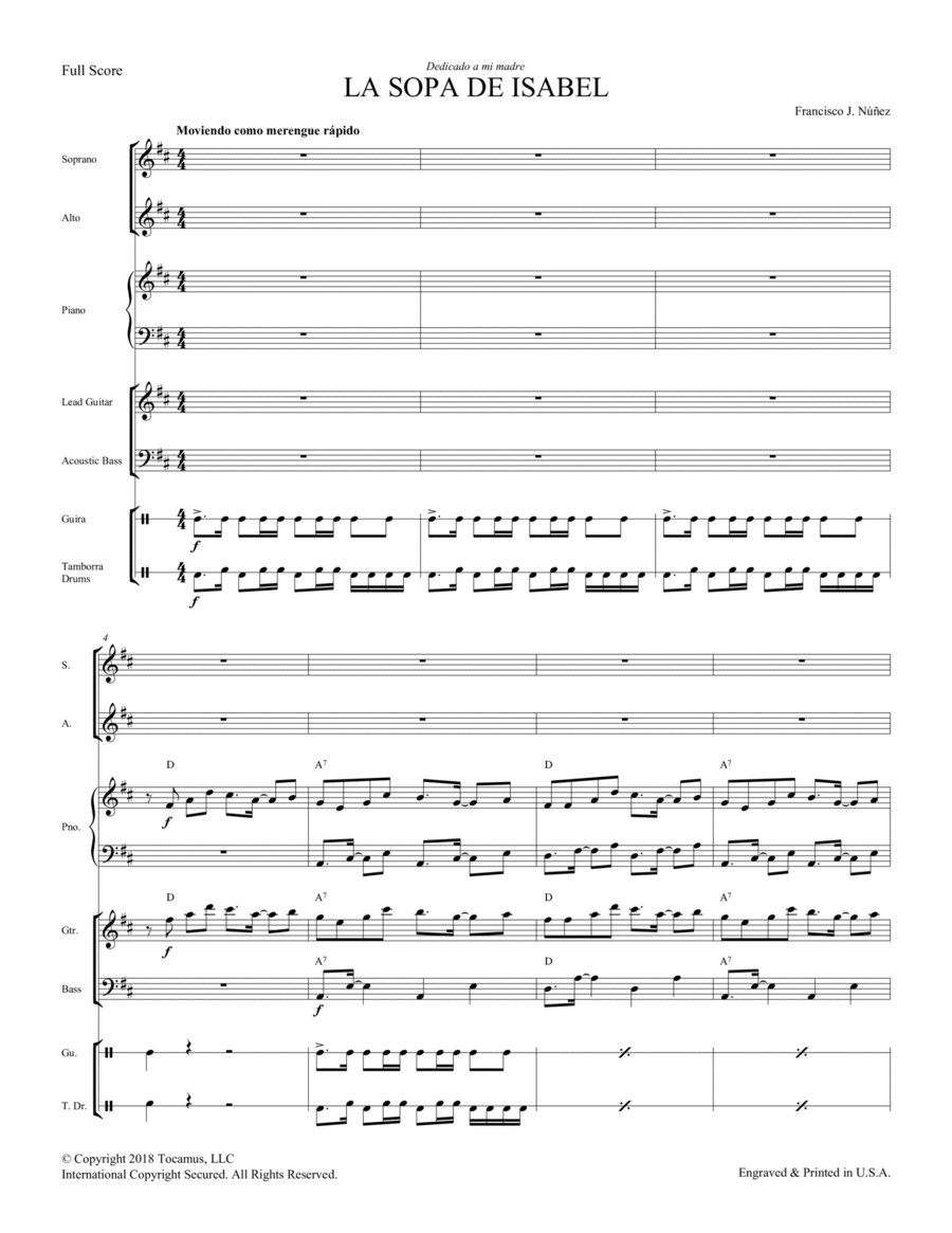 La Sopa de Isabel - Score