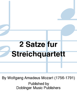 Book cover for 2 Satze fur Streichquartett