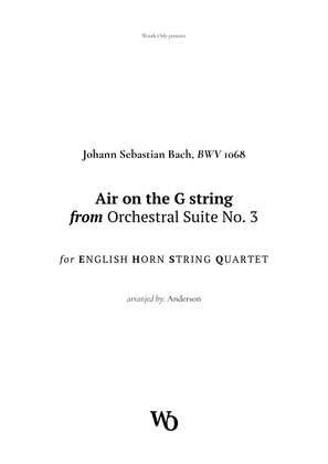 Book cover for Air on the G String by Bach for English Horn and Strings