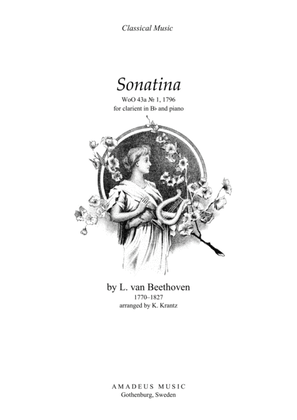 Book cover for Sonatina in Bb Minor for clarinet in Bb and piano