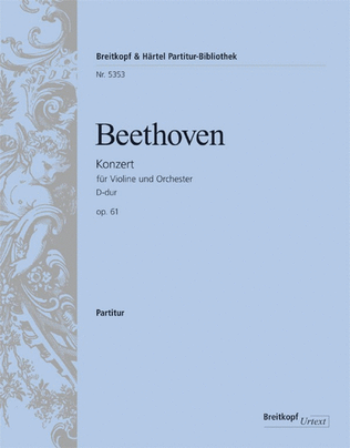 Book cover for Violin Concerto in D major Op. 61