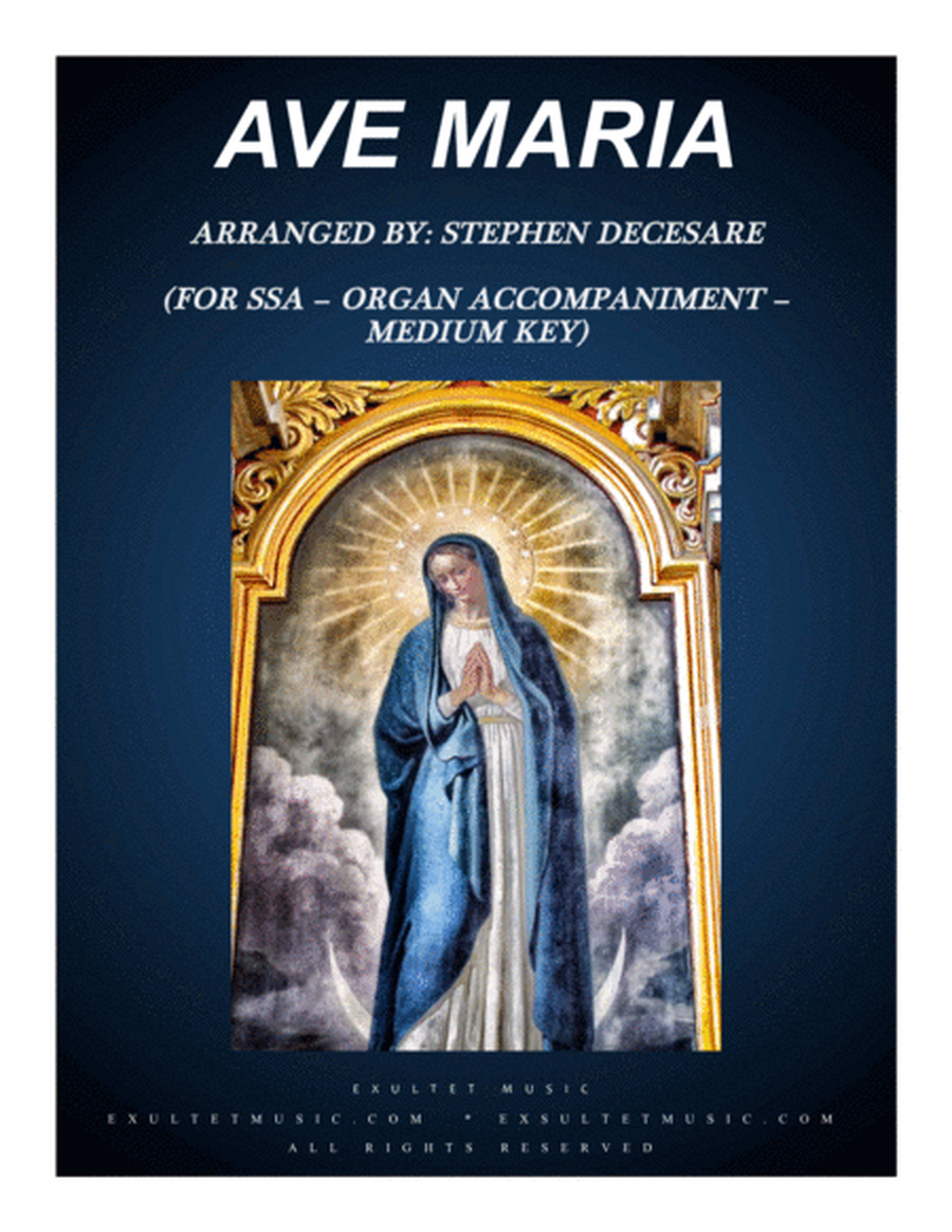 Ave Maria (for SSA - Organ Accompaniment - Medium Key) image number null