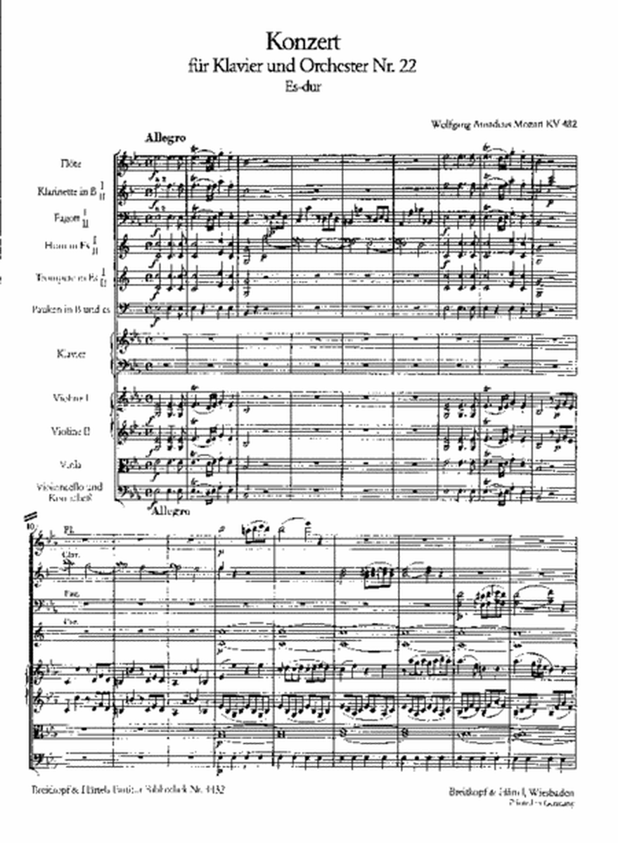 Piano Concerto [No. 22] in Eb major K. 482