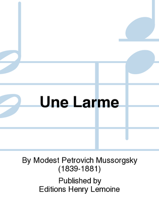 Book cover for Une Larme