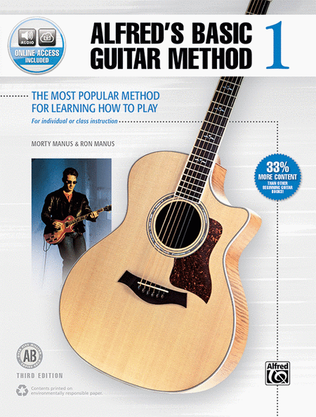 Book cover for Alfred's Basic Guitar Method, Book 1