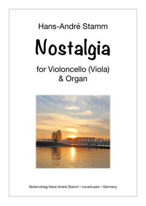 Book cover for Nostalgia for Cello (or Viola) and Organ