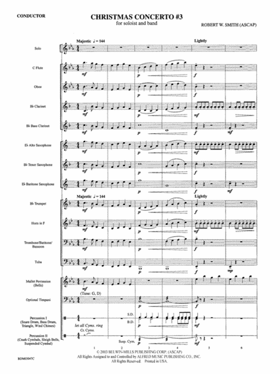 Christmas Concerto #3 (for Soloist and Band): Score