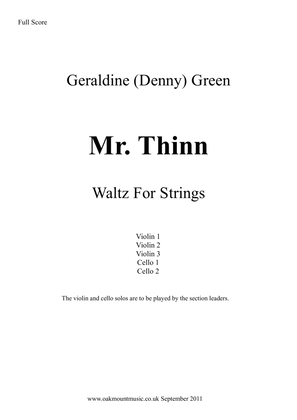 Book cover for Mr. Thinn, Waltz for Strings (School Arrangement)