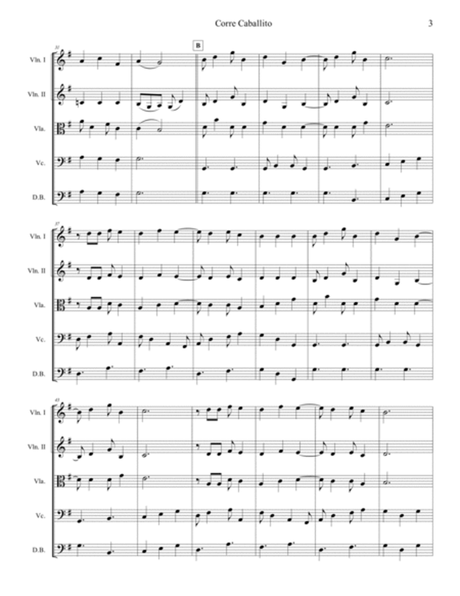 Corre Caballito. Aguinaldo venezolano. String orchestra, intermediate level. - Score Only