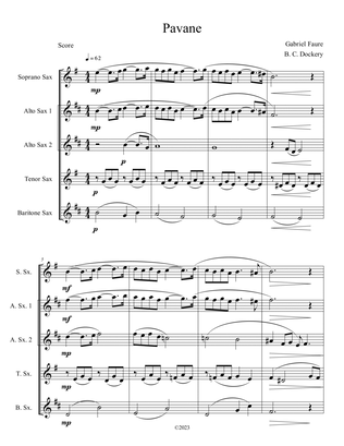 Book cover for Pavane (Sax Quintet)