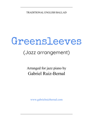 Book cover for GREENSLEEVES (jazz piano arrangement)