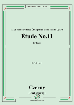 Book cover for C. Czerny-Exercise No.11,Op.748 No.11