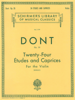 Book cover for 24 Etudes and Caprices, Op. 35