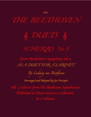 Book cover for The Beethoven Duets For Clarinet Scherzo No. 5