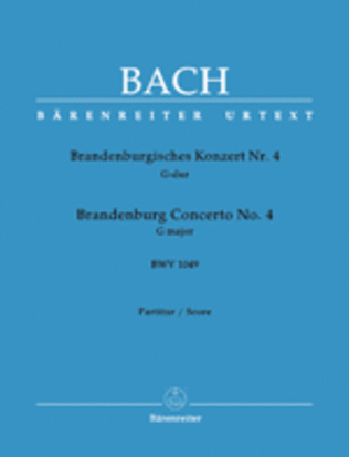 Book cover for Brandenburg Concerto, No. 4 G major, BWV 1049