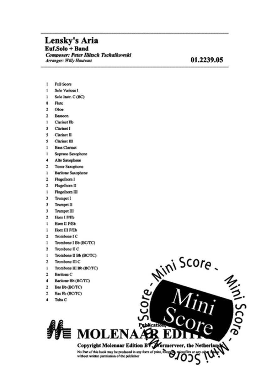 Lensky's Aria for Euphonium and Band image number null