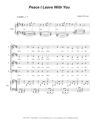 Book cover for Peace I Leave With You (SATB)