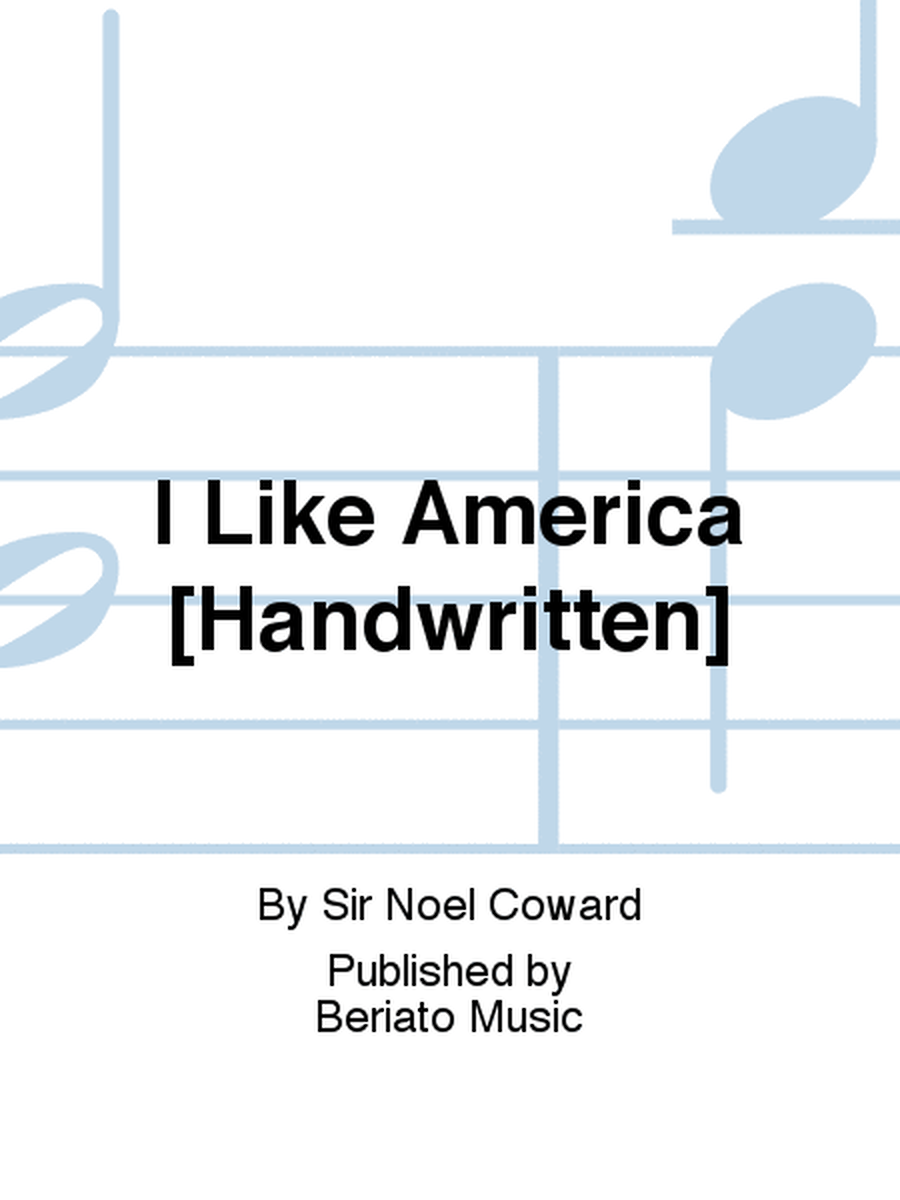 I Like America [Handwritten]