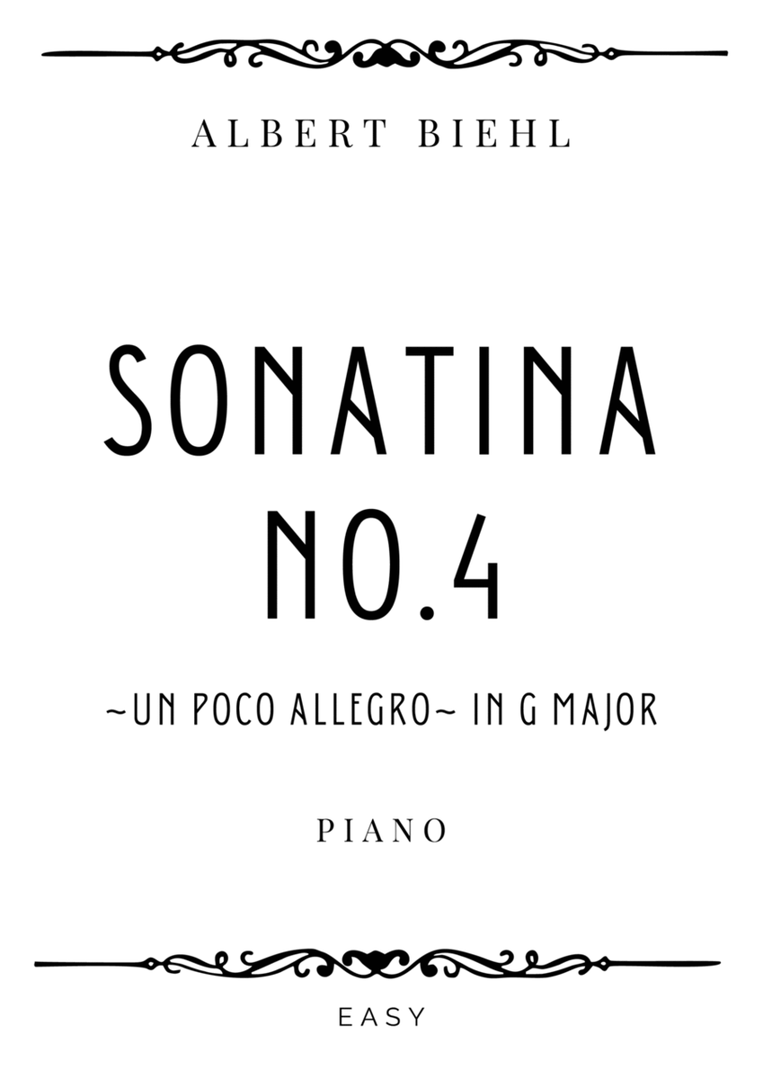 Biehl - Sonatina No. 4 Op. 57 in G Major (Un Poco Allegro) - Easy image number null
