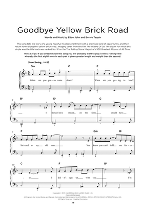 Book cover for Goodbye Yellow Brick Road