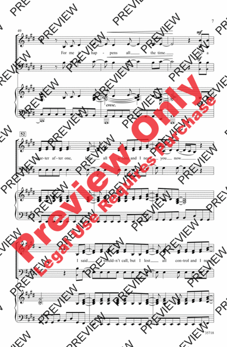 Need You Now by Greg Gilpin 3-Part - Sheet Music