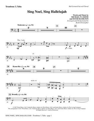 Book cover for Sing Noel, Sing Hallelujah - Trombone 3/Tuba