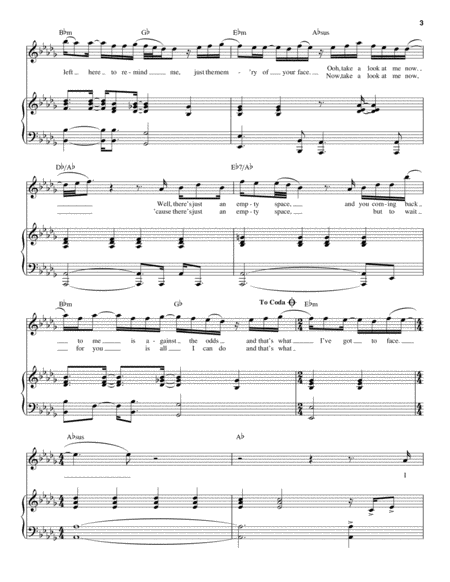 Against All Odds- Phil Collins Sheet music for Piano, Vocals