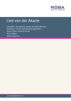 Book cover for Lied von der Akazie