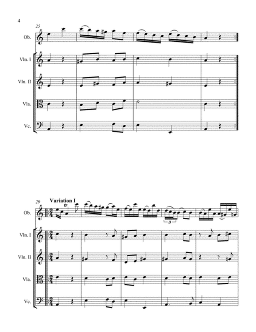 Sonata in A Minor for Oboe and String Quartet III. Vivace