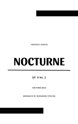 Book cover for Nocturne Op. 9 no. 2 (easy-intermediate piano in D major – clean sheet music)