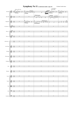 Book cover for Symphony No 11 "In Alternate Modes" Opus 18 (in one Movement) - Score Only