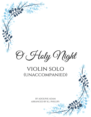 Book cover for O Holy Night - Unaccompanied Violin Solo
