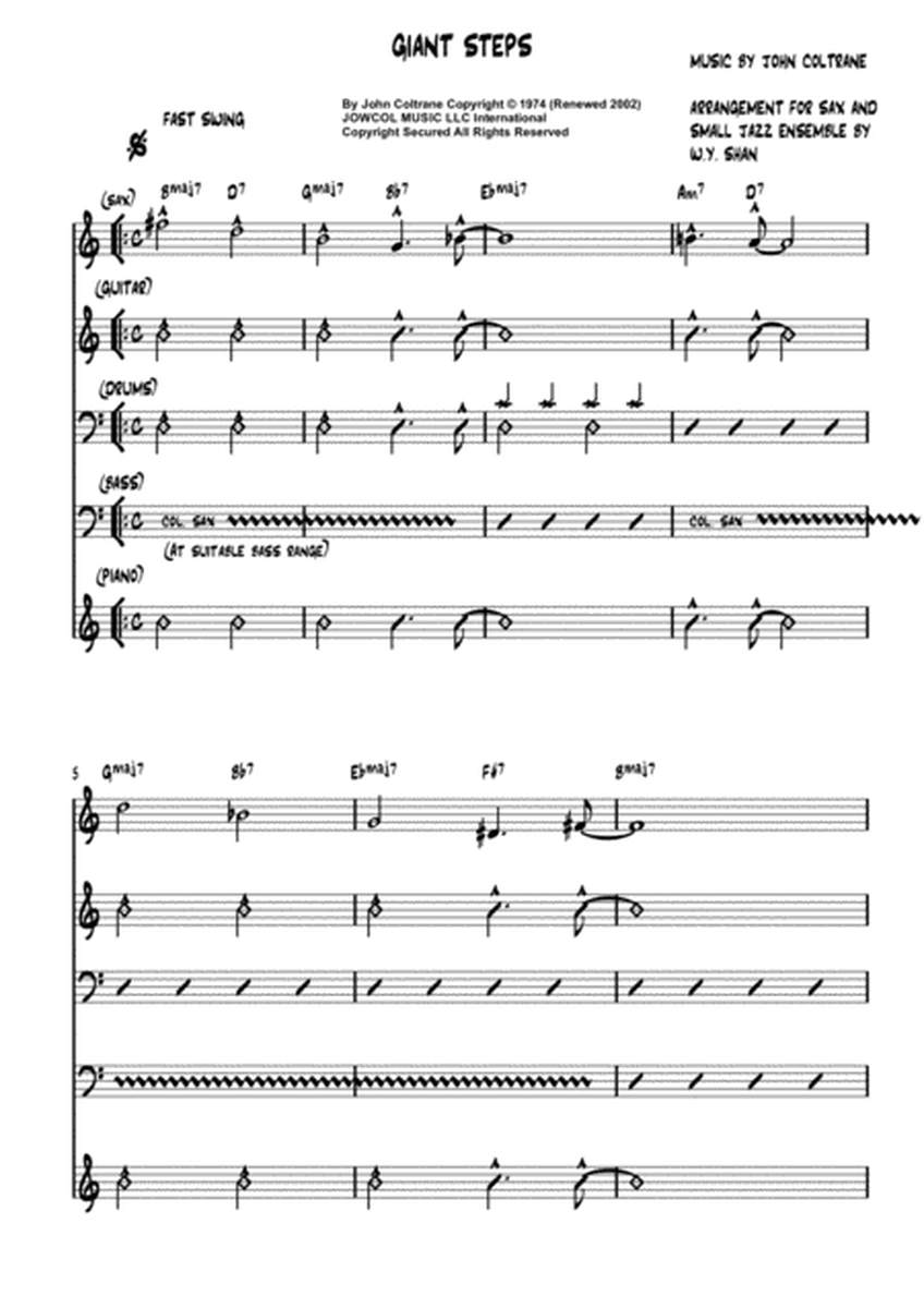 Giant Steps (arr. Saxaphone and Jazz Ensemble)