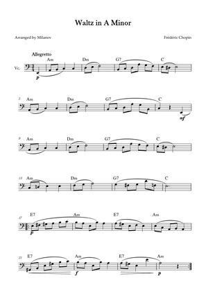 Waltz in A Minor | B. 150, Op. Posth. | Chopin | Cello | Chords