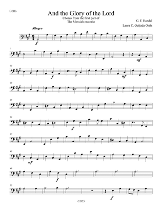 And The Glory of the Lord, from The Messiah. Intermediate string orchestra. Score & parts.