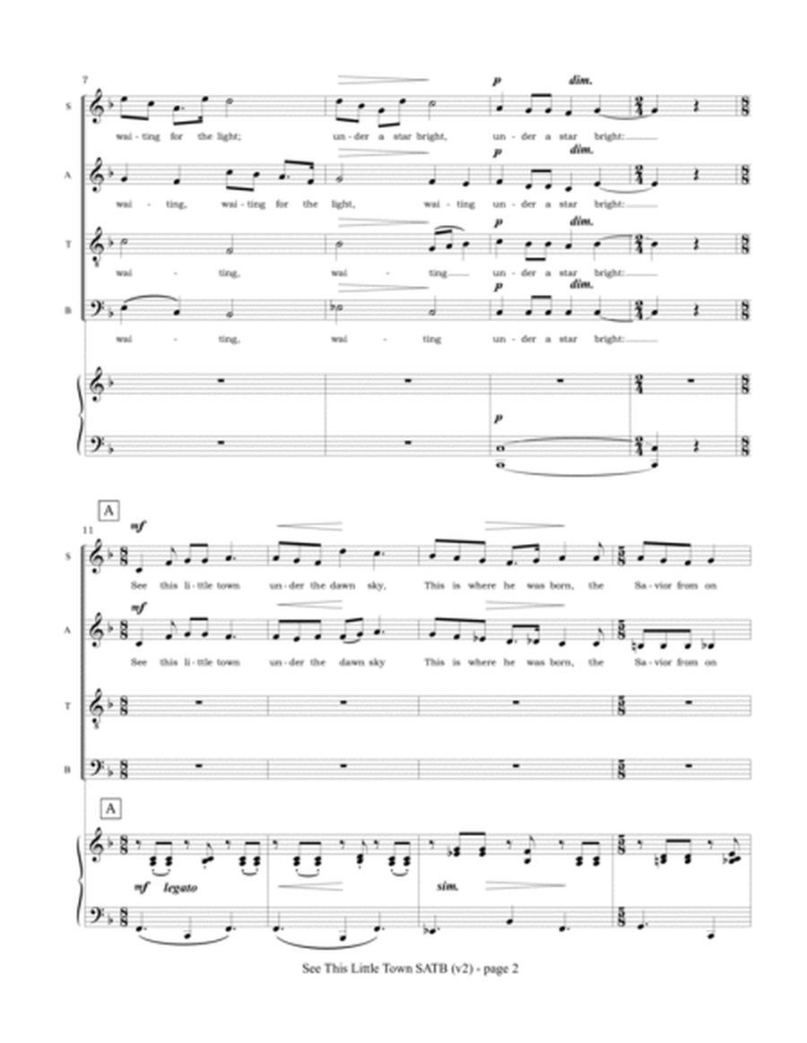 See This Little Town (SATB Choir and piano) image number null