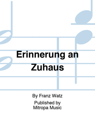 Book cover for Erinnerung an Zuhaus