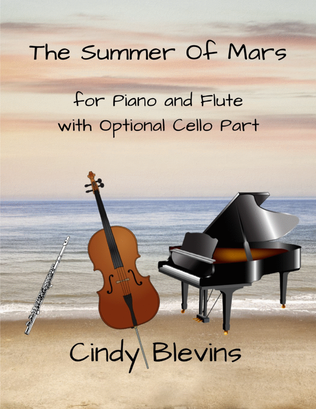 Book cover for The Summer of Mars, an original piece for Piano, Flute and Cello