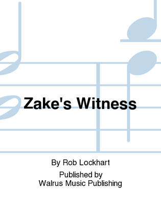 Book cover for Zake's Witness