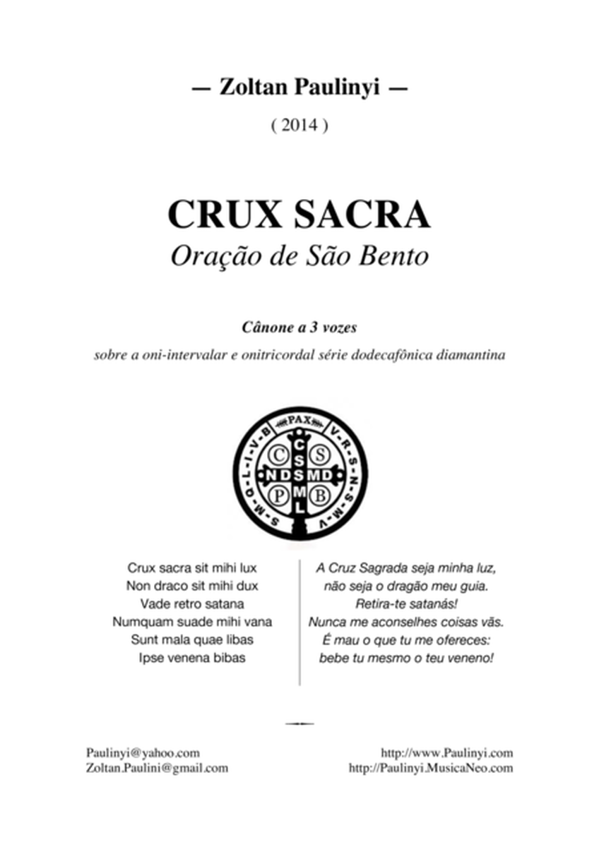 Crux Sancta, twelve-tone canon for 3 equal voices (choir)