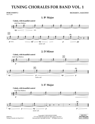 Book cover for Tuning Chorales for Band - Percussion 2