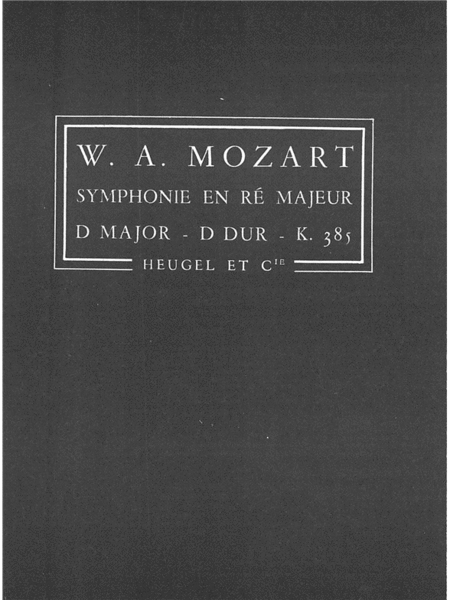 Symphony In D No.35 Kv385 (ph26) (miniature Score)