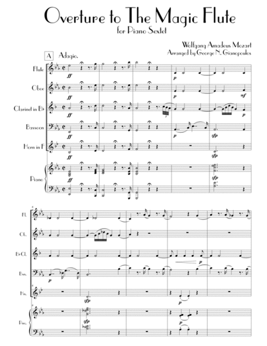 Overture to The Magic Flute (Die Zauberflöte), K. 620 image number null