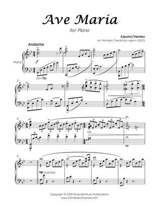 AVE MARIA CACCINI (VAVILOV) for Piano Solo
