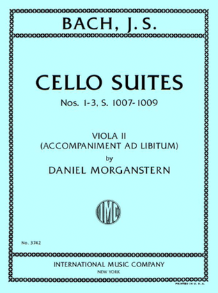 Book cover for Cello Suites Nos. 1-3, S. 1007-1009, Viola Ii Part (Accompaniment Ad Libitum)
