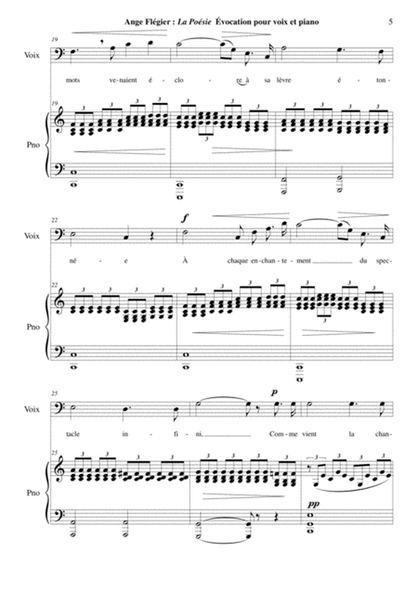 Ange Flégier: La Poésie for baritone voice and piano