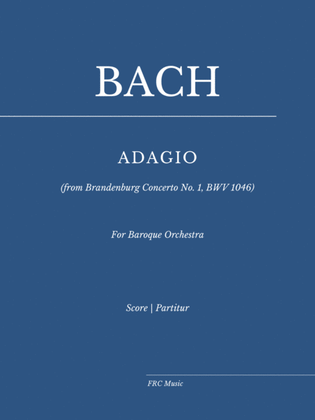 Book cover for ADAGIO from Brandenburg Concerto No. 1, BWV 1046